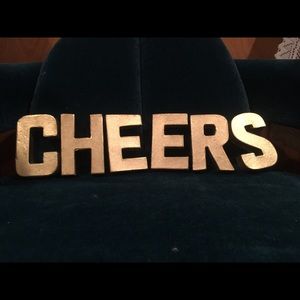 Cardboard “CHEERS” Sign